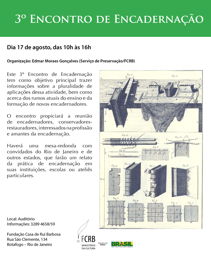 Cartaz do 3º Encontro de Encadernação